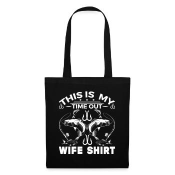 C’est ma chemise de femme 1 - - Sac en tissu - noir - Devant