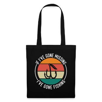 Quand j’ai disparu, je suis allé pêcher - Sac en tissu - noir - Devant