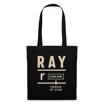 Ray, Blood Runs Through My Veins - Name Ray - Tote Bag - black - Front