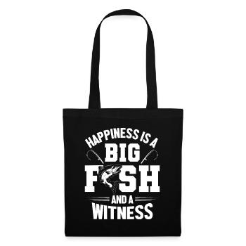 Le bonheur est un gros poisson et un témoin 1 - - Sac en tissu - noir - Devant