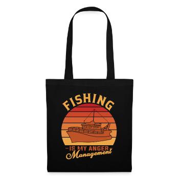 Fishing is my anger management 1 - - Tote Bag - black - Front