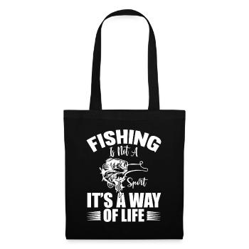 La pêche n’est pas un sport, mais un mode de vie - Sac en tissu - noir - Devant