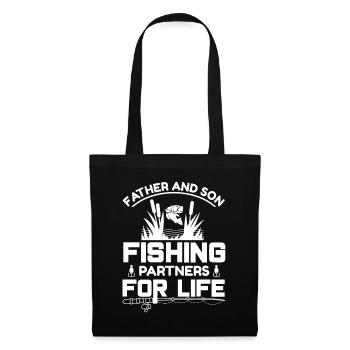 Père et fils Partenaire de pêche pour la vie 2 - - Sac en tissu - noir - Devant
