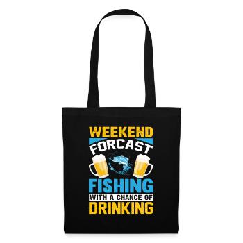 Prévisions de week-end pêche avec une chance de tri - Sac en tissu - noir - Devant