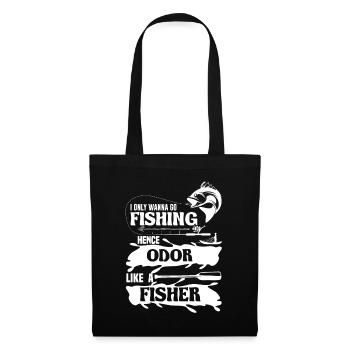 I just want to fish so I smell like a fish - Tote Bag - black - Front