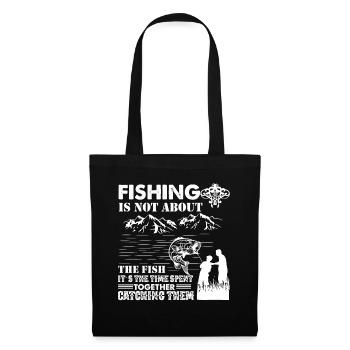 La pêche n’est pas une question de poisson, c’est une question de - Sac en tissu - noir - Devant