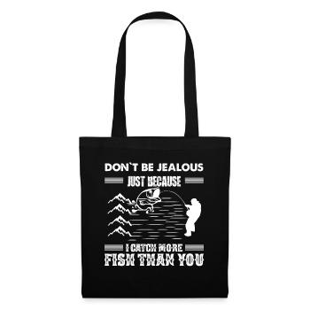 Ne sois pas jaloux juste parce que j’attrape plus de poissons - Sac en tissu - noir - Devant
