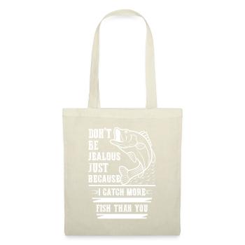 Ne sois pas jaloux juste parce que j’ai plus de poissons. - Sac en tissu - nature - Devant