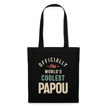 Officially the World's Coolest Papou - Grandpa - Tote Bag - black - Front