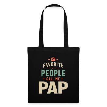 My Favorite People Call Me Pap - Dad Grandpa - Tote Bag - black - Front