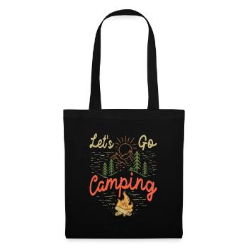 Let's Go Camping - Inspirational Adventure Quote - Tote Bag - black - Front