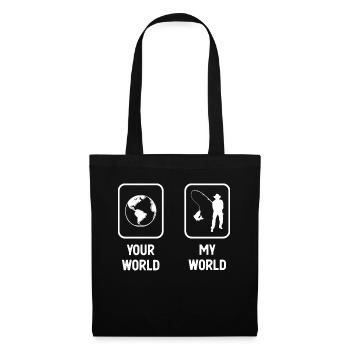 Your World My World - Fishing - - Tote Bag - black - Front
