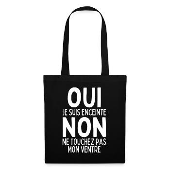 Je Suis Enceinte Annonce Grossesse Future Maman - Sac en tissu - noir - Devant