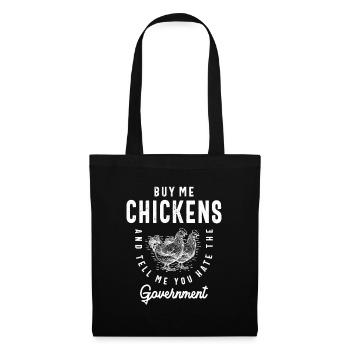 La rébellion des volailles - Une politique qui aime les poulets - Sac en tissu - noir - Devant