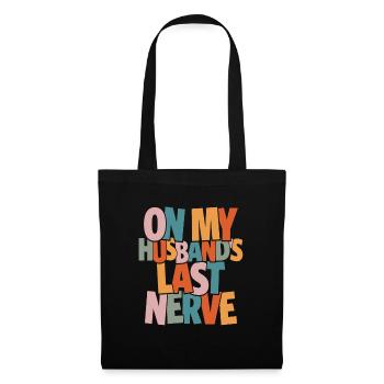 On My Husband's Last Nerve - Funny - Tote Bag - black - Front