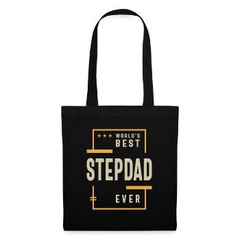 World's Best Step Dad Ever - Dad Grandpa Funny - Tote Bag - black - Front
