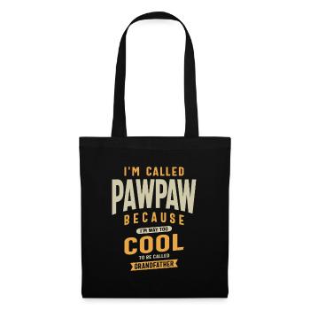 Pawpaw - Trop cool pour le statut de grand-père - Sac en tissu - noir - Devant