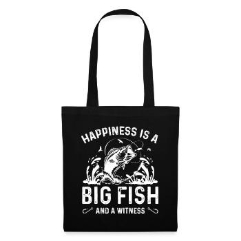 Happiness is a big fish and a witness - Tote Bag - black - Front