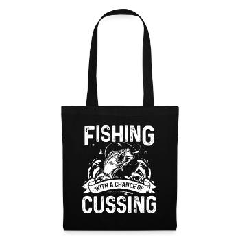 Pêcher avec une chance de jurer - Sac en tissu - noir - Devant