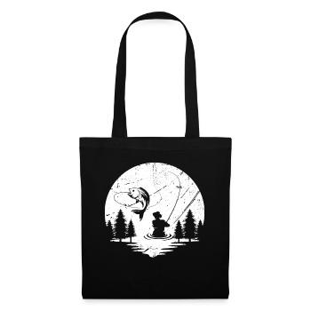 Pêche - Sac en tissu - noir - Devant