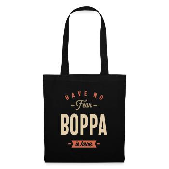 Have No Fear Boppa is Here - Dad and Grandpa Funny - Tote Bag - black - Front