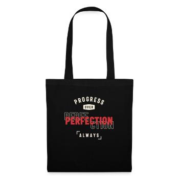 Progress Over Perfection Always - Stay Positive - Tote Bag - black - Front