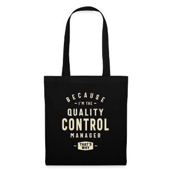 QC Manager - Le juge ultime - Sac en tissu - noir - Devant
