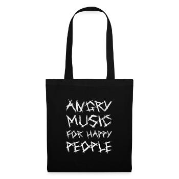 Angry Music For Happy People Metal Music Metalhead - Stoffbeutel - Schwarz - Vorne