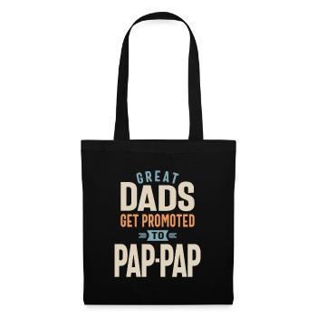 Great Dads Get Promoted to Pap-Pap - Tote Bag - black - Front