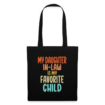 Ma belle-fille - L’enfant préféré de maman et papa - Sac en tissu - noir - Devant