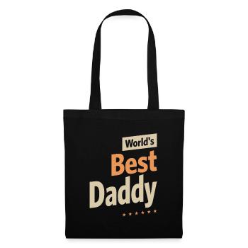 World's Best Daddy: Superheld der Liebe - Stoffbeutel - Schwarz - Vorne