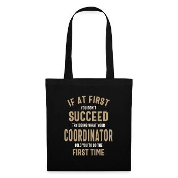 Écoutez votre coordinateur - Sac en tissu - noir - Devant