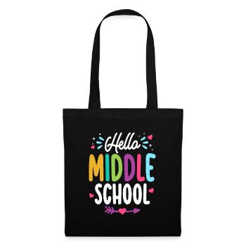 Hello Middle School Back To School Teacher Student - Tote Bag - black - Front