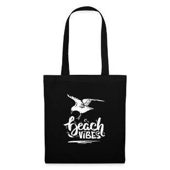 Beach Vibes & Seagull - Tote Bag - black - Front