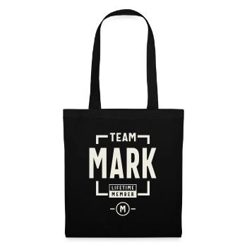 Team Mark Lifetime-Mitglied Mark Name - Stoffbeutel - Schwarz - Vorne