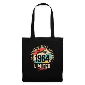 Vintage 59th Birthday Decorations Funny 1964 - Tote Bag - black - Front