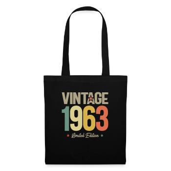 Vintage 60th Birthday Décorations Drôle 1963 - Sac en tissu - noir - Devant