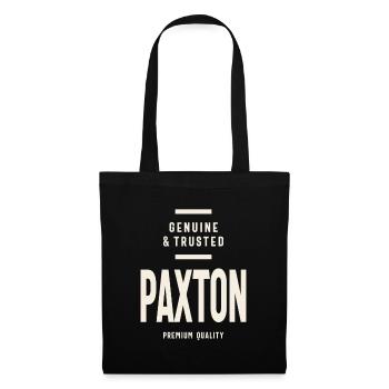 Paxton Genuine & Trusted - Paxton Name - Tote Bag - black - Front