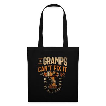 Si les gramps ne peuvent pas réparer, tout était foutu fête des pères - Sac en tissu - noir - Devant
