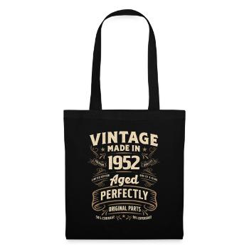 Vintage 71st Birthday Décorations Drôle 1952 - Sac en tissu - noir - Devant