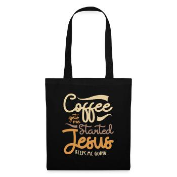Spiritual Brew - Coffee Gets Me Started Jesus Keep - Tote Bag - black - Front
