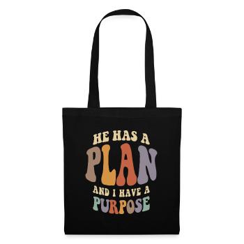 Divine Purpose - He Has a Plan, I Have a Purpose - Tote Bag - black - Front