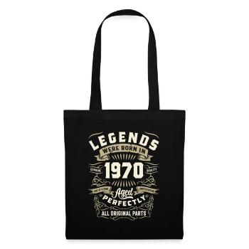 53 Jahre alte Geschenke Jahrgang 1970 53. Geburtstag - Stoffbeutel - Schwarz - Vorne
