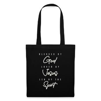 Dieu a aimé Jésus conduit l’ - citation chrétienne - Sac en tissu - noir - Devant