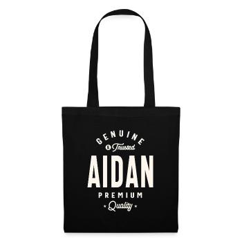 Aidan Genuine & Trusted Nom personnalisé Aidan - Sac en tissu - noir - Devant