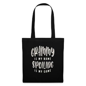 Grammy c’est mon nom Gâter c’est mon jeu Drôle de grand-mère - Sac en tissu - noir - Devant