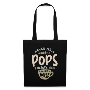 Ne jouez jamais avec les boissons gazeuses avant d’avoir bu son café - Sac en tissu - noir - Devant