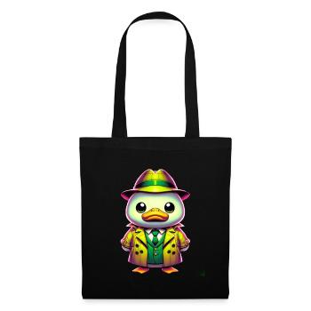 M. Détective Canard - Sac en tissu - noir - Devant