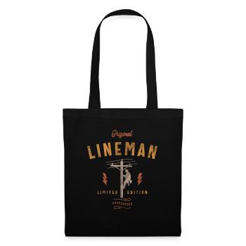 Original Lineman Funny Electrician - Tote Bag - black - Front