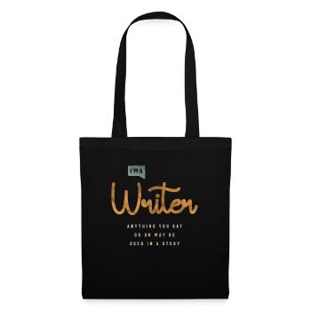 Funny I Am a Writer Writing Story Author - Tote Bag - black - Front